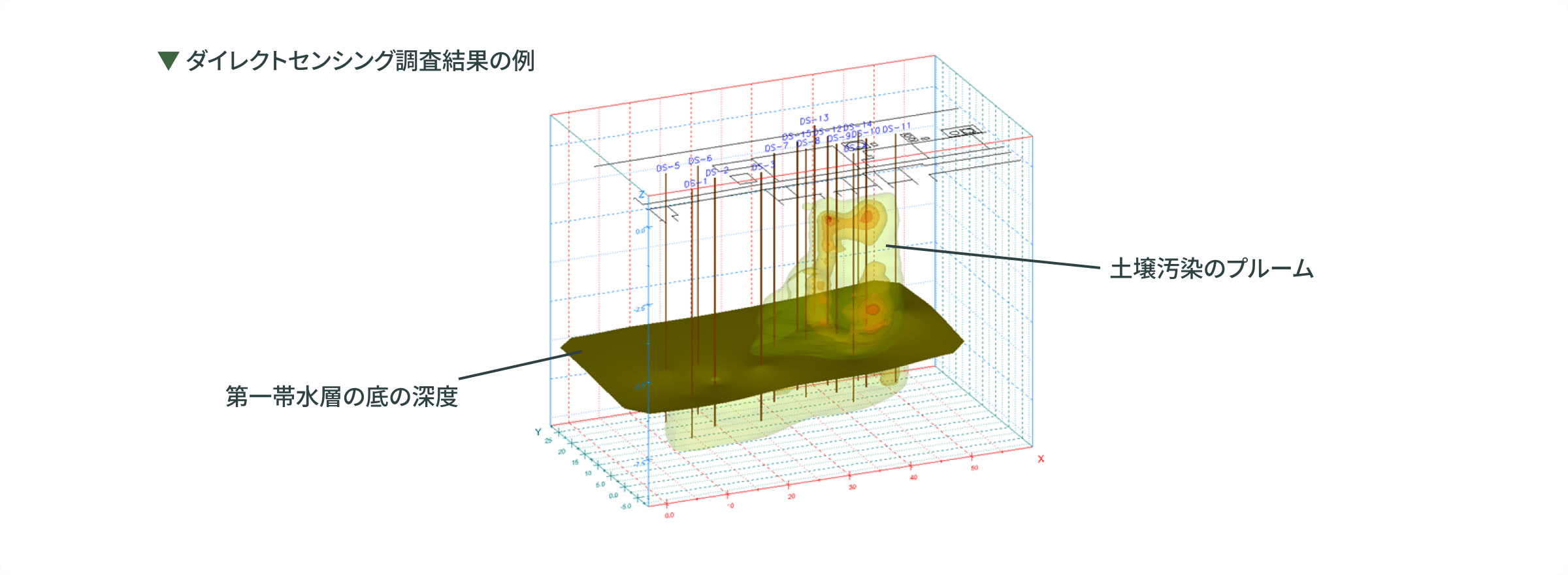 ダイレクトセンシング調査結果の例